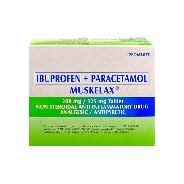 MUSKELAX Ibuprofen / Paracetamol 200mg / 325mg Tablet 20's price in the